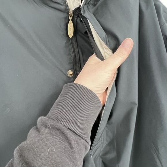 FJ FootJoy DryJoys Mens Black Short Sleeve 1/2 Zip Windbreaker Jacket Size Large - Picture 6 of 12